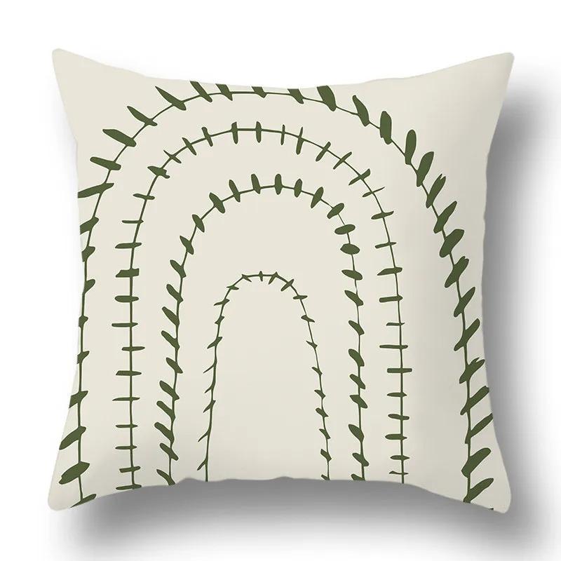 Office Living Room Home Pillowcase Fresh Leaf Pattern Pillowcase Car Ornaments