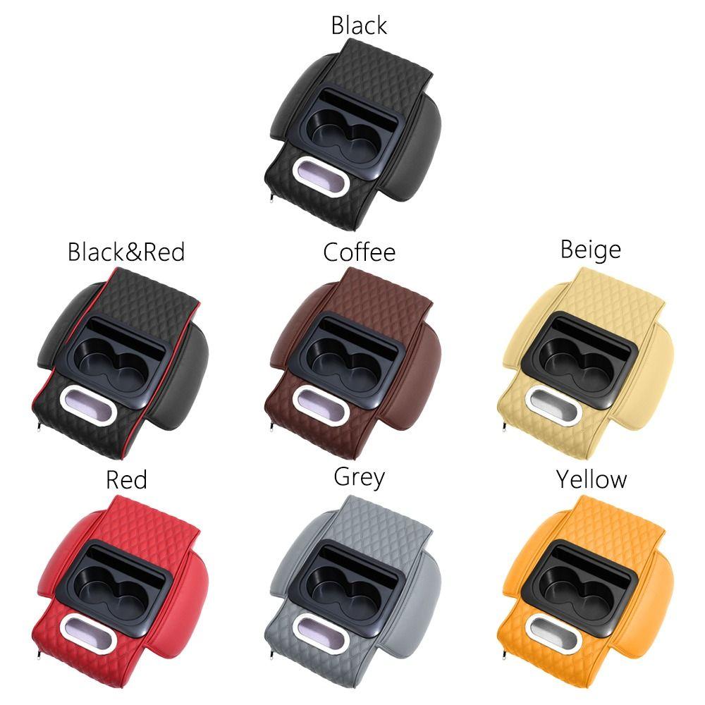 Multifunctional Center Console Armrest Cushion PU Leather Car Armrest Pillow New Armrest Pad  Car