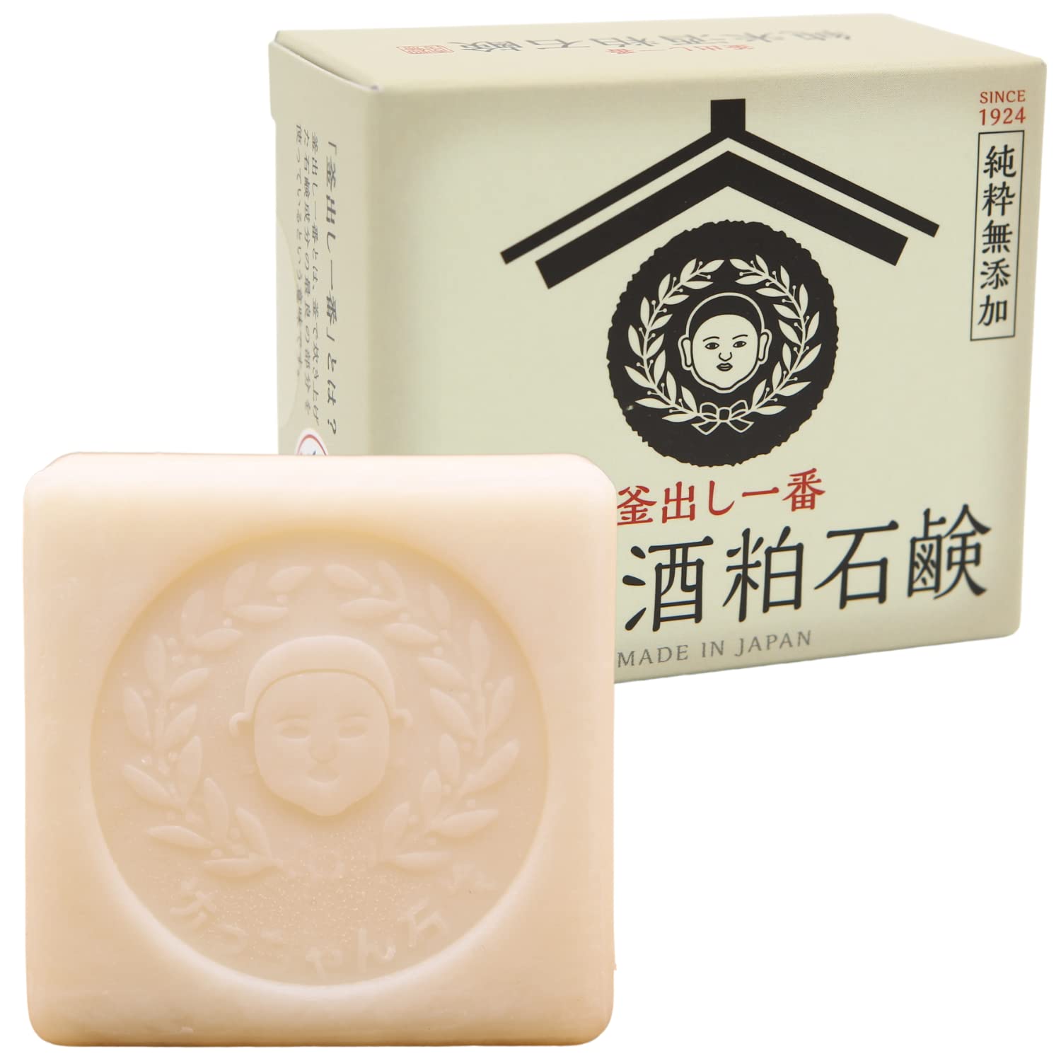 

Botchan Soap Pure Rice Sake Lees Soap 100g deeply moisturizing For sensitive and dry skin Made with domestic ingredients and Miyagi Prefecture sake