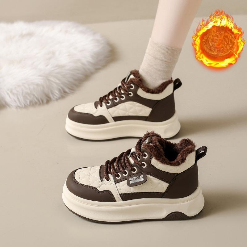 Women's Thick-soled Winter Lightweight Warm One-step Padded Snow Boots Non-slip Wear-resistant Casual Sneakers Cotton Boots Sneakers