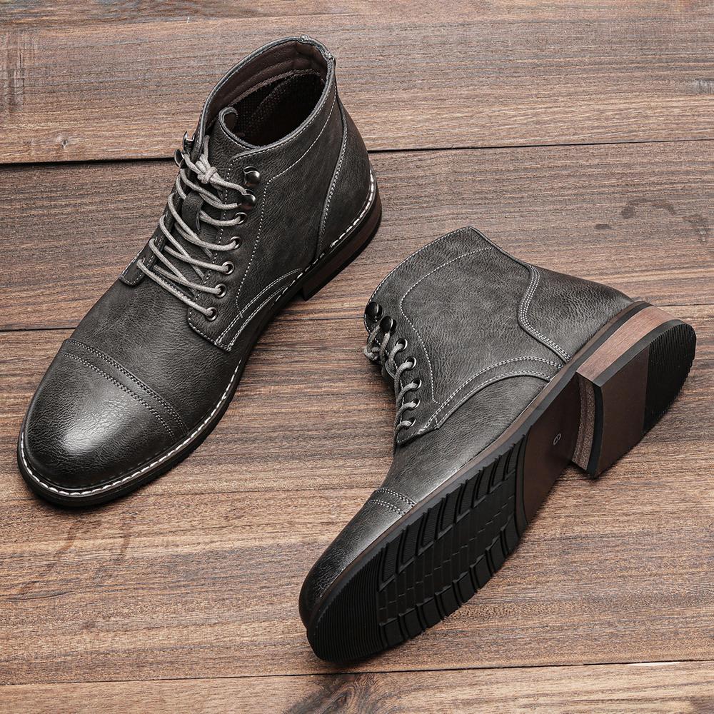Men's Classical Spring Leather Ankle Boots  New Fashion Comfortable Men Boots