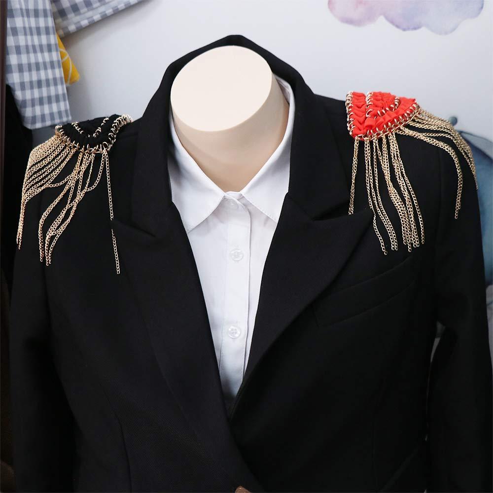 Pearls Pearls Tassel Epaulet Badge Shoulder Brooches Tassel Chain Shoulder Board  Stage performance