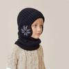2pcs Solid Color Children Knitted Beanie Coldproof Scarf Hat Set Ear Protection Wool Caps  Boy/Girl