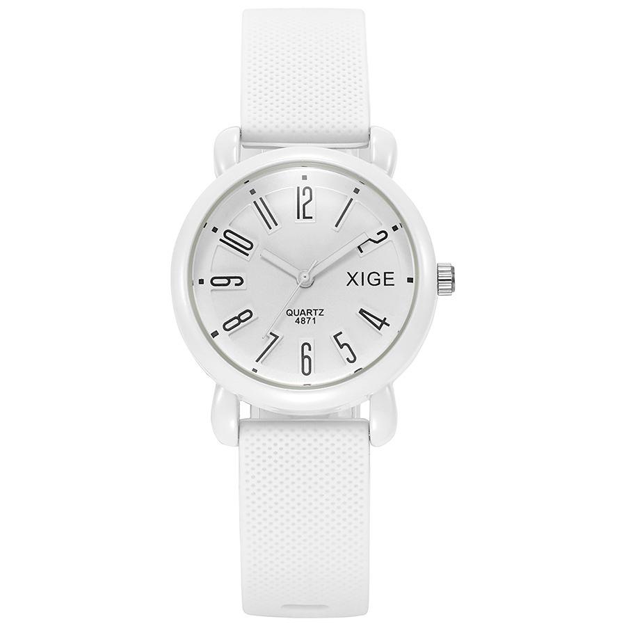 Candy Color Silicone Strap Waterproof Women'S Watch Student Watch Dopamine Color Matching Quartz Watch