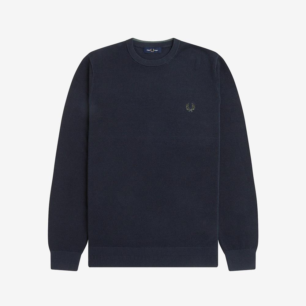 Fred Perry [Sharp] Pique Stitch Knit - Navy Afpm2531309-608