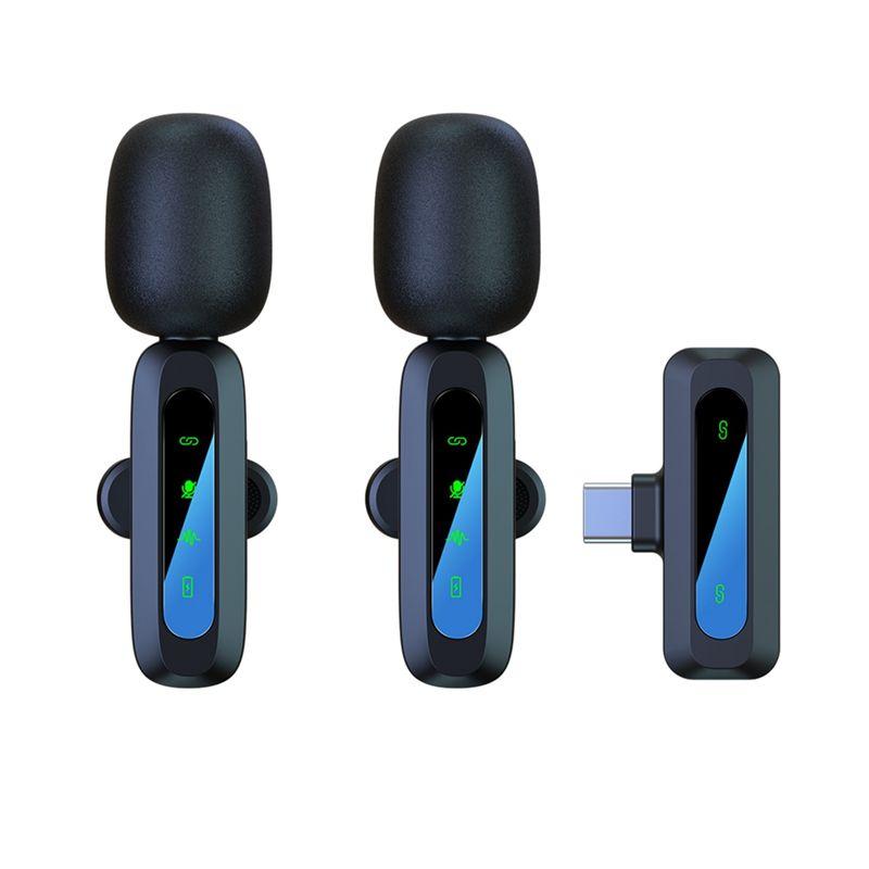 

ABNR Lavalier Wireless Microphone, Portable Audio Recording Noise Reduction Microphone, For Mobile Phones/Computers/Tablets Dura чорний