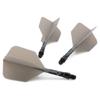CUESOUL Integrated Flight And Shaft ROST T19 Big Wing Shape Two Tone Size S Gray Flight Black Shaft 3 Set CS-AK5711-1S