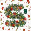 8 Modes LED Christmas Garland Waterproof Lifelike Artificial Christmas Garland Timer Green Lighted Xmas Wreath Front Door Decor