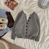 Cardigan Tricoté 2-en-1 Coréen pour Enfants Automne 2025 - Nouveau Design Manteau Pull Automne/Hiver
