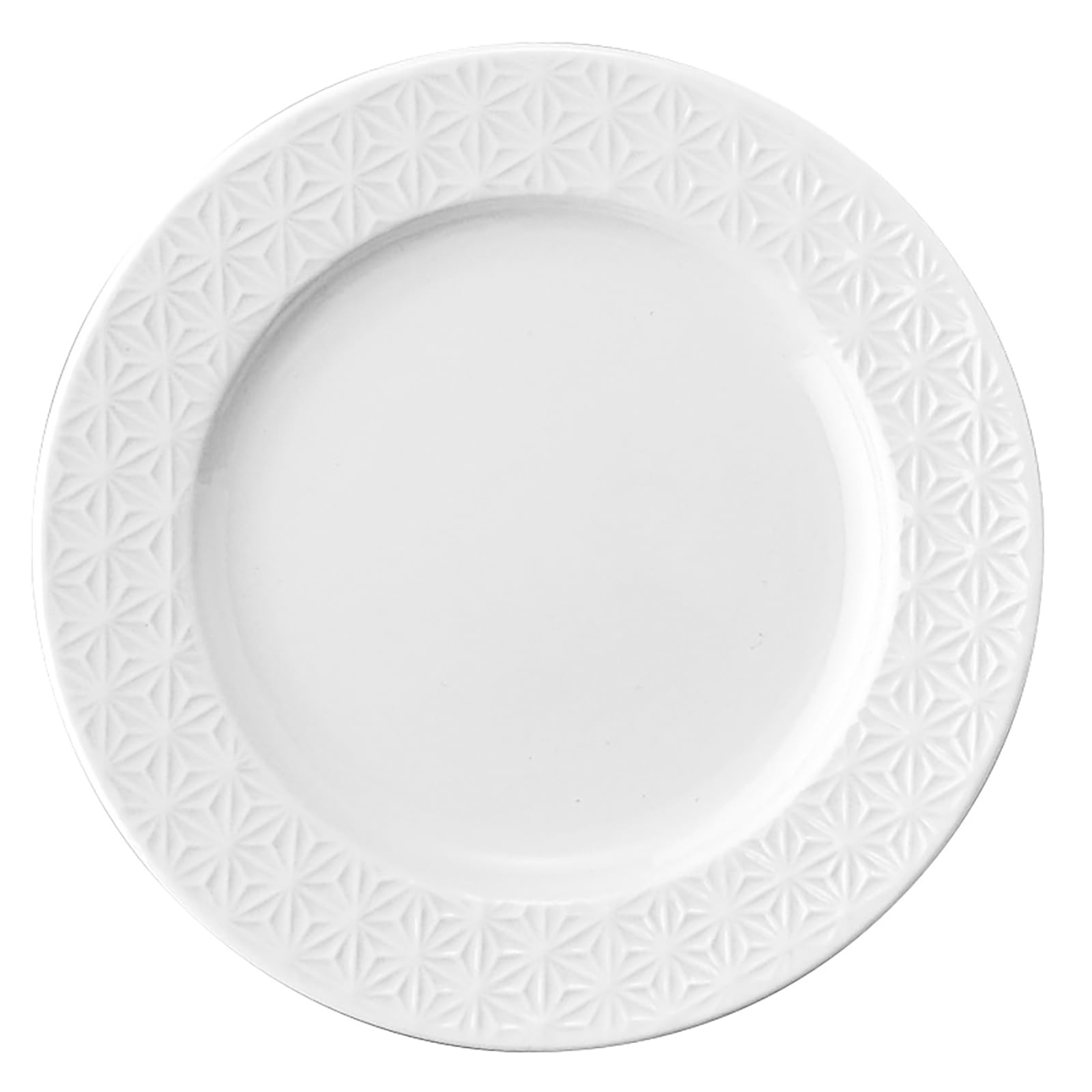 

Yamaka Shoten POTTERY Medium Rimmed Salad Bread Serving Diameter 19cm x Depth Japanese Japanese Dishwasher and Microwave Mino Made in Hemp Leaf ODA белый