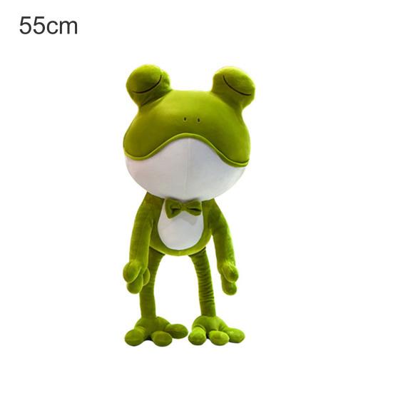 

Мягкая кукла, приятная для кожи, элегантный стиль, красочная зеленая лягушка, мягкая кукла, вечерние подарки для спальни, домашнее украшение 55cm