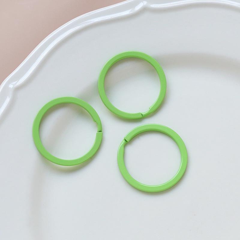 Macaron Color Heart Ring Keychain Clasp for DIY Jewelry, Bracelets, and Phone Chains