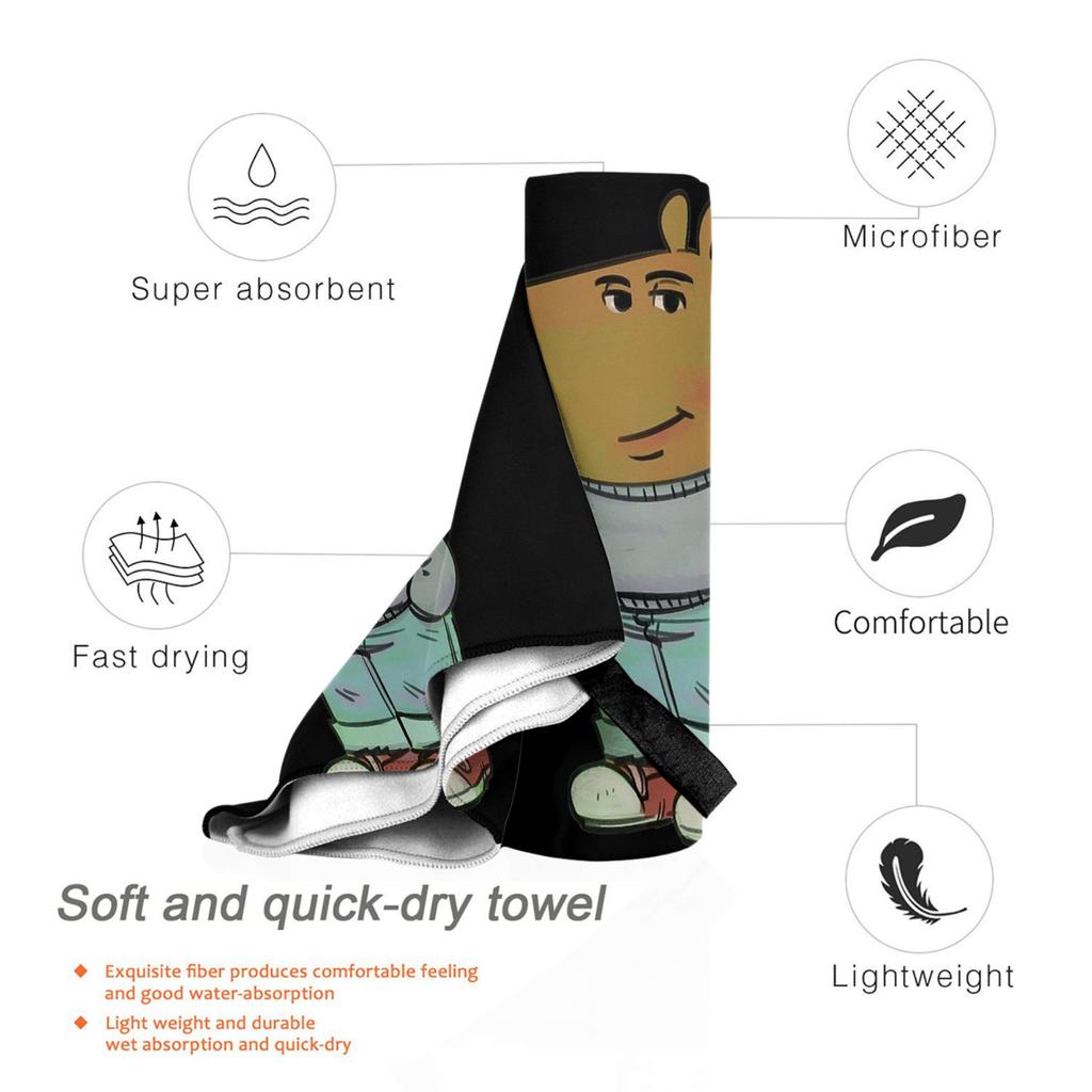 Chill Guy Beach Towel Soft Microfiber Quick Dry Absorbent Quick Towels For Swimming