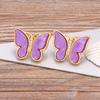 New Design Hot Sale Fashion Luxury 9 Colors Shell Boho Butterfly Stud Earrings for Women Lucky Romantic Anniversary Jewelry
