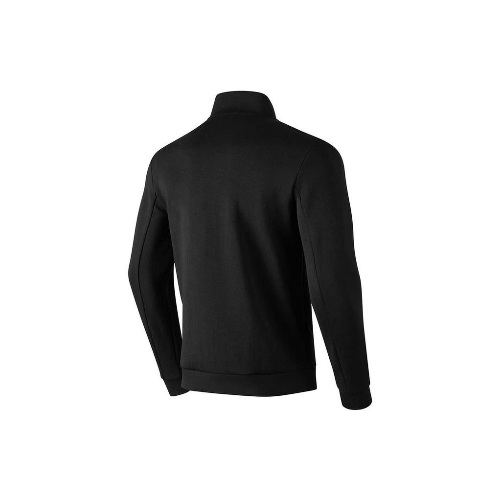 Skechers Solid Color Stand Collar Sports Casual Knitted Jacket Men Jackets Carbon-Black P124M003-0018