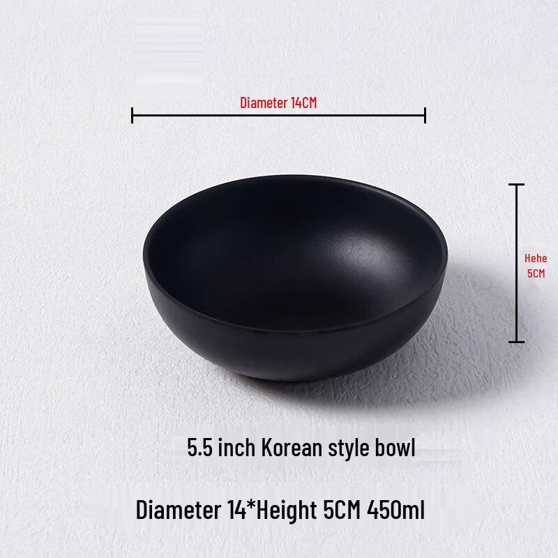 Korean Style Black Melamine Bowls