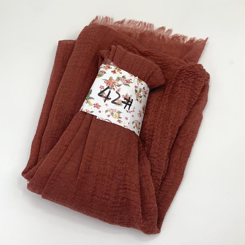 Women Cotton Scarf New Summer Girls Solid Color Sunscreen Thin Scarves Soft Shawl Foulard Viscose Spring Lady Wrap Shawls