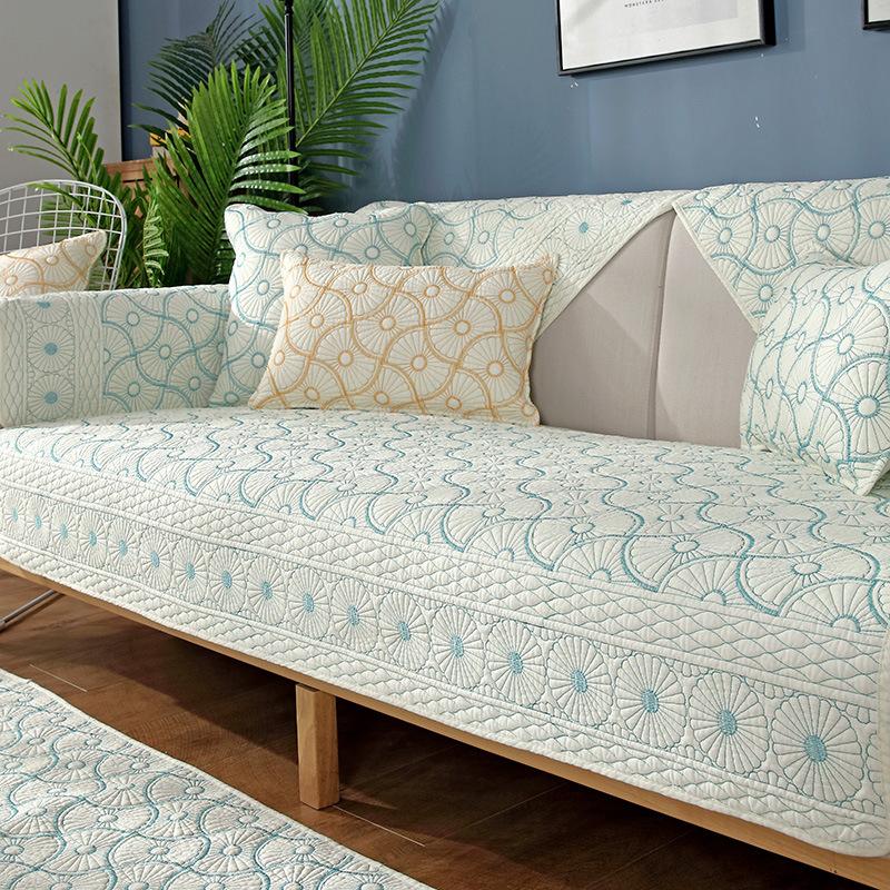 Fabric Quilted Sofa Cushion Four Seasons Leather Sofa Cushion Simple Modern Fabric Sofa Cover