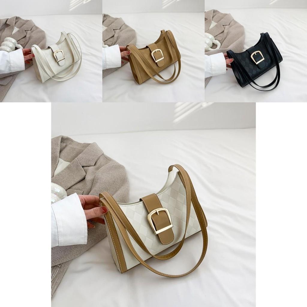 Chic Vintage Underarm Bag For Women 2023 Summer Casual Commuter Shoulder Bag Fashionable Simple Handbag