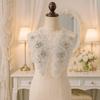 Rhinestones Lace Flower Applique Flower Design Clothing Applique Dress Patches  Evening Dress