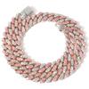 12mm Zircon Cuban Chain Mens Womens Hip Hop Single Row Full Necklace