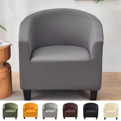 Enkelsits Fåtölj Heltäckande Enfärgad Stretch Klubbsoffa Slipcover Enkel Morden Style För Vardagsrum Hem Hotell Bar Inredning