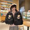 Cute Corduroy Backpack for Women School Bag Lightweight Daily Use Bookbag