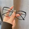 Anti-Blue Light Glasses For Women Cat Eye Eyewear Luxury Metal Frame Optical Spectacle Eyeglasses Female Glasses