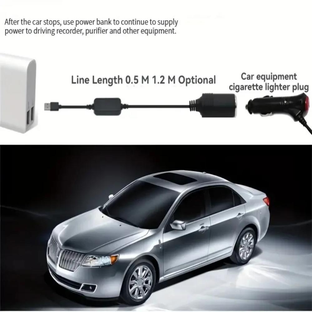 5V 2A USB vers Prise Allume-Cigare 12V Adaptateur Convertisseur USB Mâle vers Femelle Accessoires Électroniques pour Voiture
