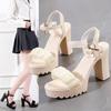 Fish Mouth Sandals For Women Summer Platform Tpr Sole With Buckle Closure