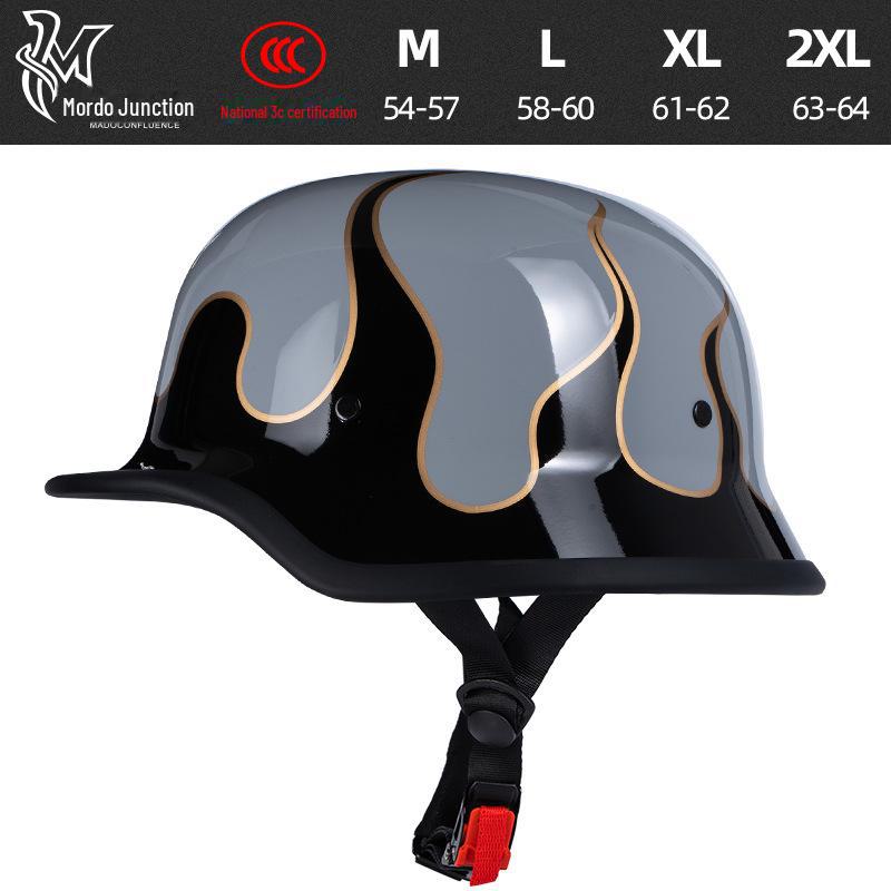 Retro Cross-Border Motorcycle Helmet: Lightweight, Summer Half-Helmet for Men & Women.