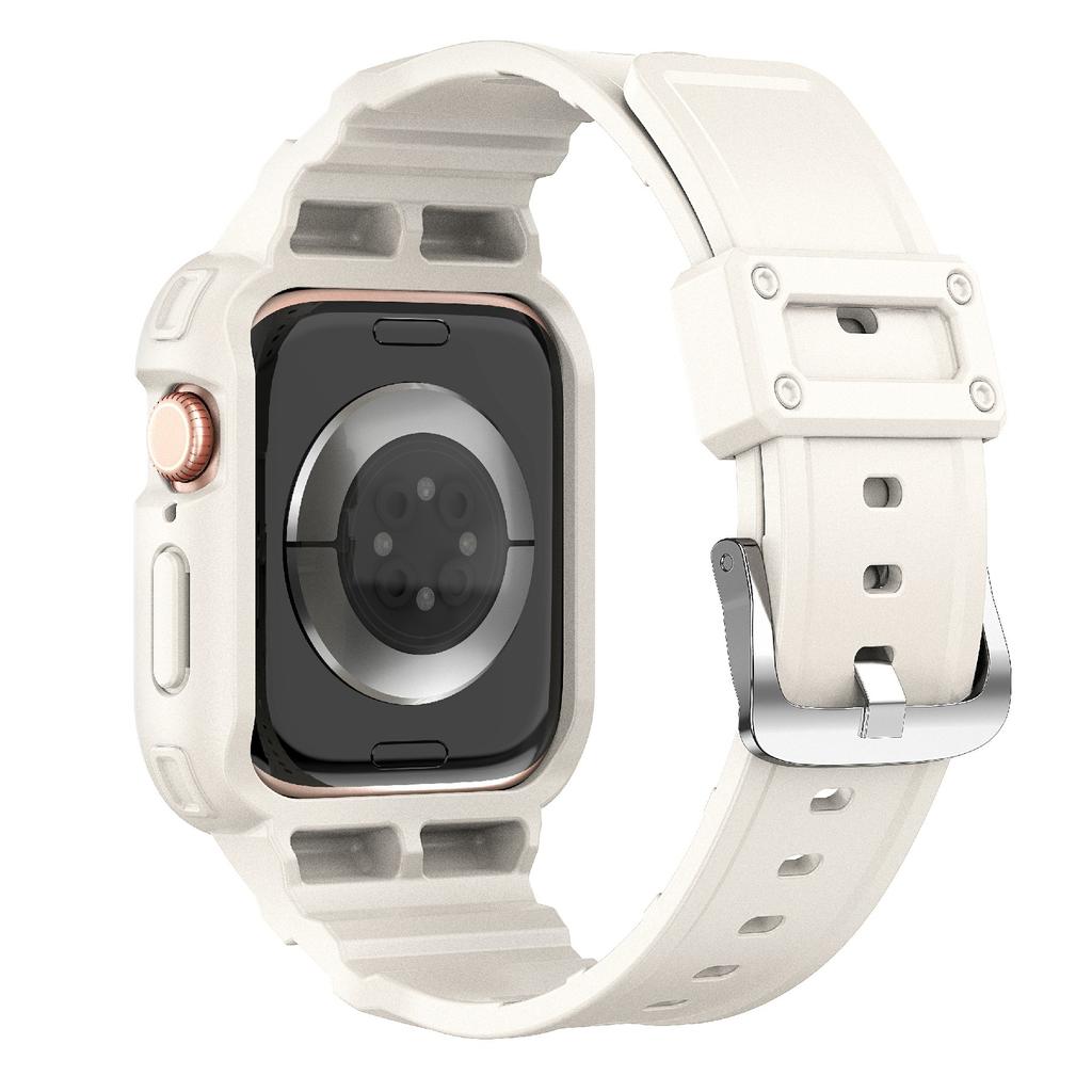 For Apple Watch Series 10 46mm TPU One-Piece Solid Color Watchband with Protective Case