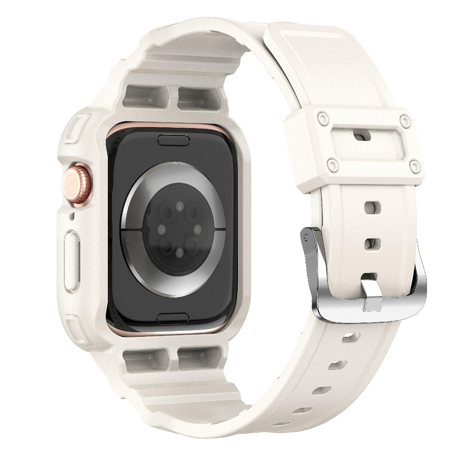 

For Apple Watch Series 10 42mm TPU One-Piece Solid Color Watchband with Protective Case F