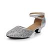 Sequins Women Girls Modern Dance Shoes Soft Rubber Sole Latin Tango Waltz Ballroom Dancing Shoes Heel 3.5cm