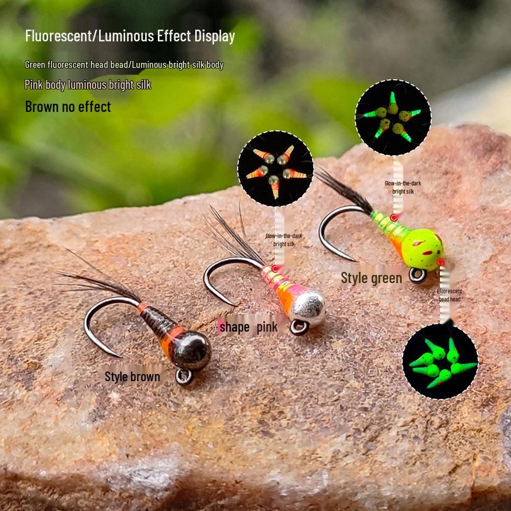 Sinking Tungsten Head Nymph Fly Fishing Lures