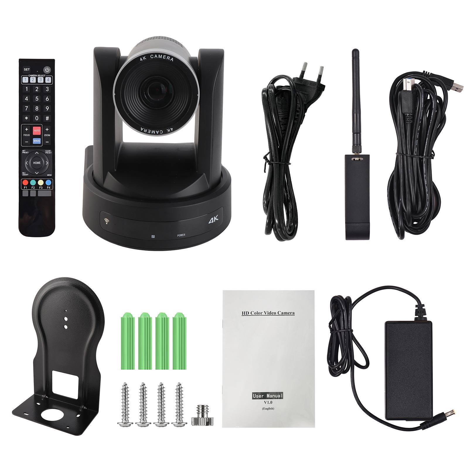 

Conference PTZ Camera 4K 8MP HD USB 5.8G Wireless Video Conference Room Camera Webcam with Remote Control for Meeting Business E