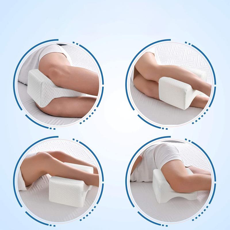Memory Foam Knee Leg Pillow Side Sleeping Belt Removable Washable Cover Side Sleeper Support Pillow