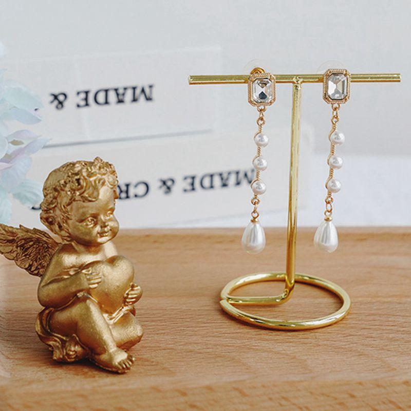 Jewelry Display Stand Bracelet Earring Necklace Storage Wood Base Rack Jewelery Organizer Holder Home Decorative Photo Props