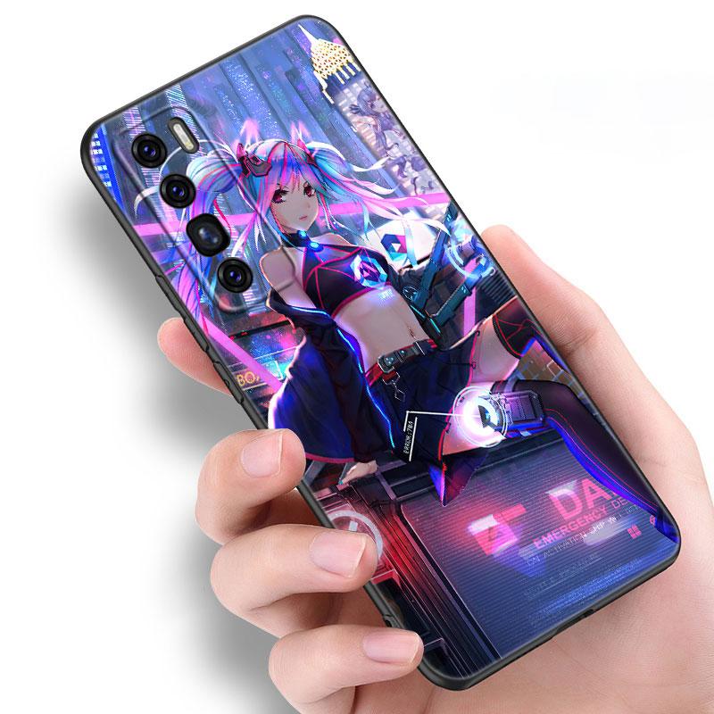 Vaporwave Glitch Anime Soft Case For Huawei NOVA 8 9 Pro 8i 7i 7SE Y60 5T Mate 40 30 20 10 Lite Honor 50 30 Premium Pro Plus 30S