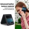 Luxury Carbon Fiber Texture Leather Phone Case for Motorola Moto Razr 40 Ultra Razr40 Built-in Stand Slim Protective Hard Cover