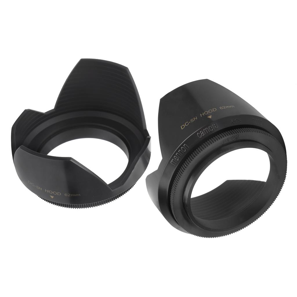 2pcs Plastic Flower Lens Hood Petal Shape Screw Mount for 62mm Filter Aperture Lens