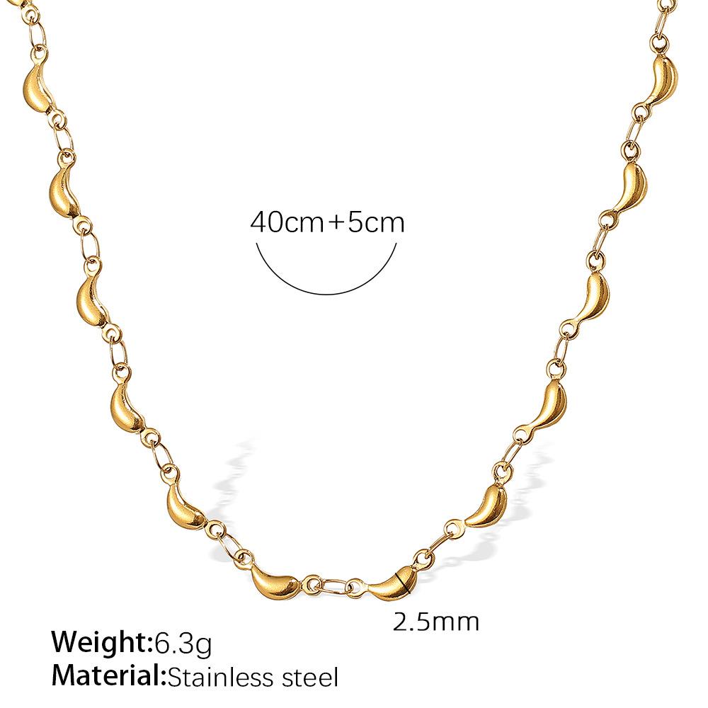 Small Banana Shape High-End Necklace Titanium Steel Gold-Plated Personalized Fashion Bracelet
