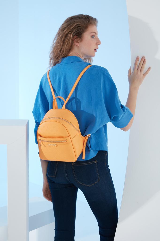 Original Pierre Cardin Coffee Monogram Luxury Backpack Coffee Monogram Women's Backpack