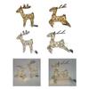 Christmas Luminous Elk Statue Iron Artwork for Bedroom Themed Party Holidays
