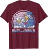 Hot Fashion Mickey and Friends Donald and Daisy Lined Portrait T-Shirt S-4XL Four Seasons Gift Unisex