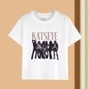 KATSEYE Korean Wave Girl Group Fashionable Youthful Relaxed Trendy Pure Short-sleeved Polyester Children's T-shirt