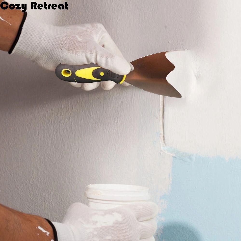 Cleaning Spatula Putty Scraper Scraping Plastic Handle Wallpaper Scraper Stainless Steel Plaster Shovel Construction Tools 4inch