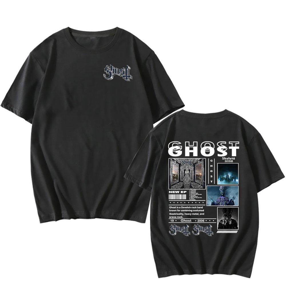 Ghost Band Skeletá Satanized T-shirt Mental Style Fashion 2025 New Tshirts Short Sleeve Cotton Mens T Shirt Band Graphic Clothes