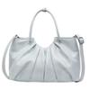 Vintage Pleated Women Crossbody Bag Fashion Pu Leather Tote Bucket Bag Large Capacity Commuting Shoulder Handbag
