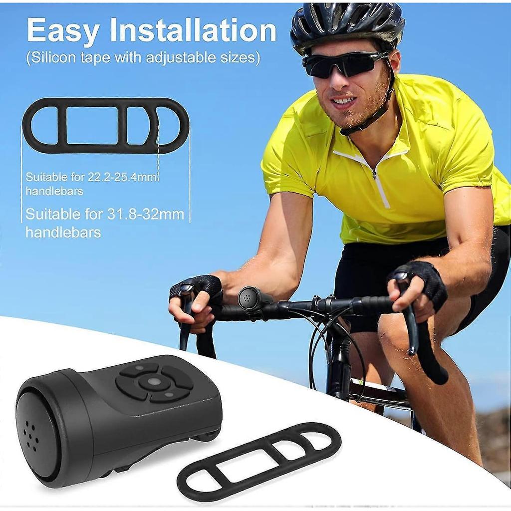 Elektrofahrradhupe, Elektronische Fahrradklingel, 120db Fahrradhupe für Erwachsene, Wasserdichte Hupe für Fahrrad USB-Aufladung